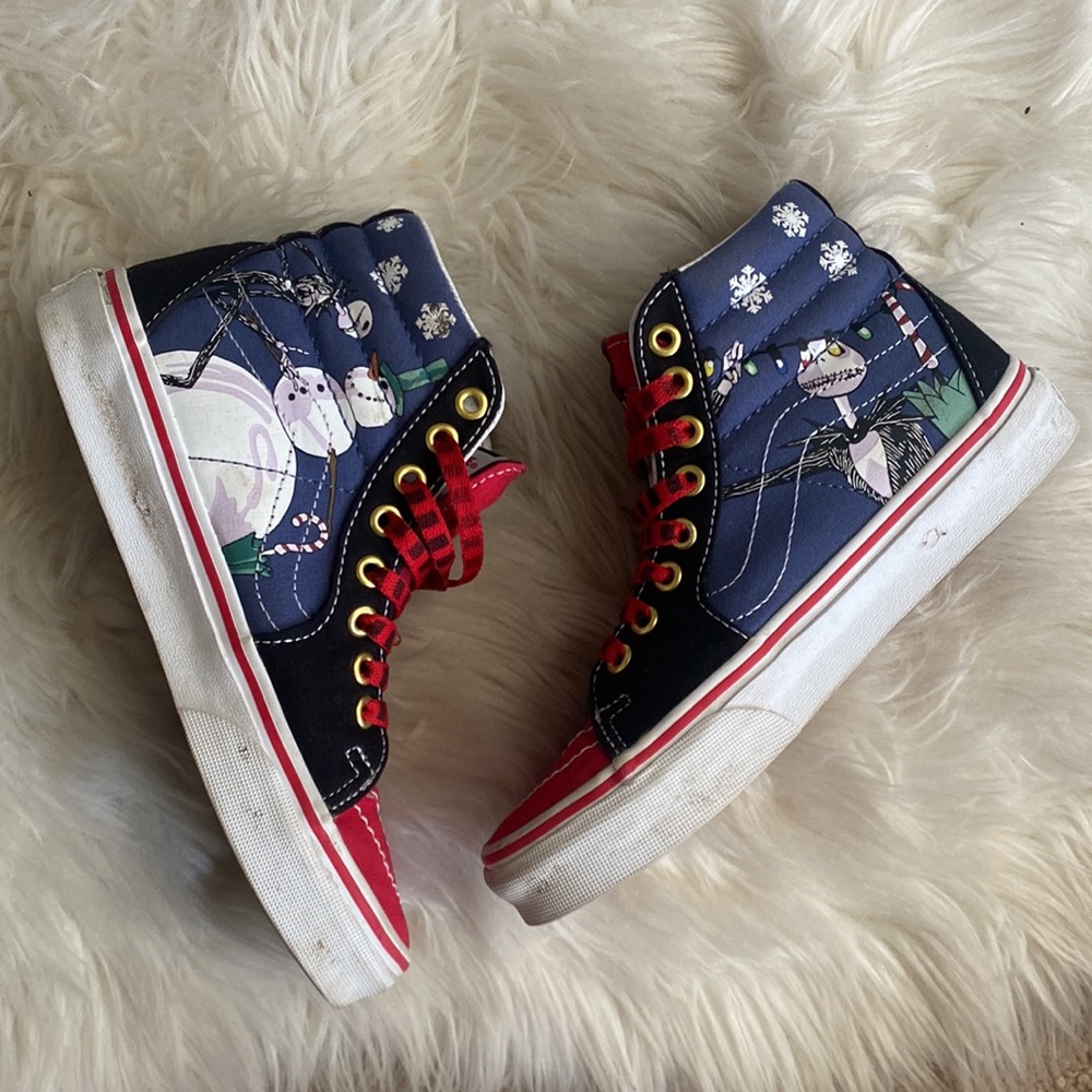 ❤️🖤The Nightmare before Christmas vans high top womens ❤️💚Size 5.5